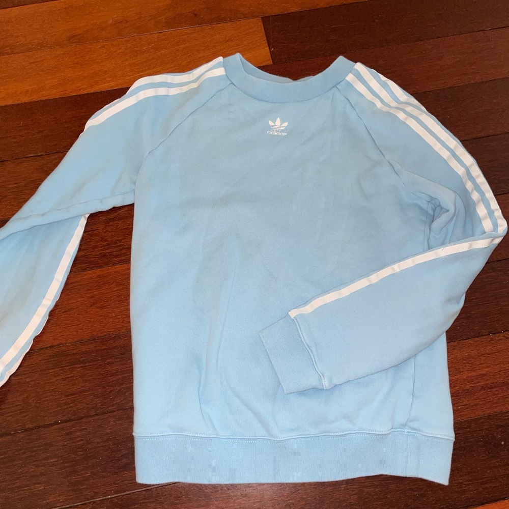 Baby Blue Adidas Crewneck